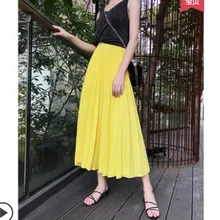 Горячая модная женская плиссированная юбка новая красивая юбка с высокой талией