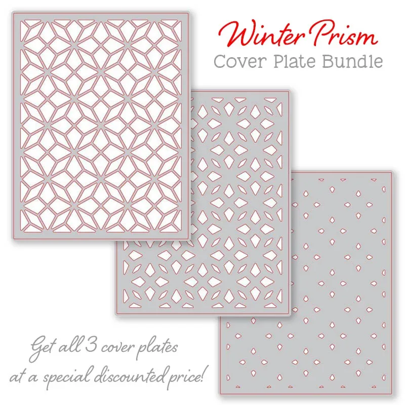 

3pcs Winter Prism Cover Plate Bundle Metal Cutting Dies For DIY Scrapbooking Album Embossing Paper Cards Making Crafts2019Dies