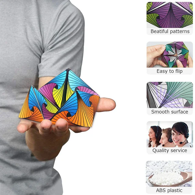 New Infinity Flip Magic Cube Figet Toys Puzzle AntiStress Decompression Toy Adult Children Relieve Stress Fingertip Puzzles Cube 6