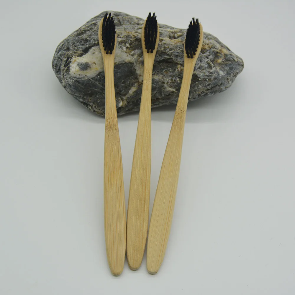 White Small Head Bamboo Toothbrush Entirely Natural Bamboo Handle Medium Hair Toothbrush with Cassette