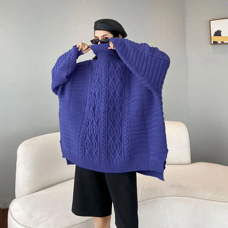XITAO Plus Size Sweater Split Goddess Fan Casual