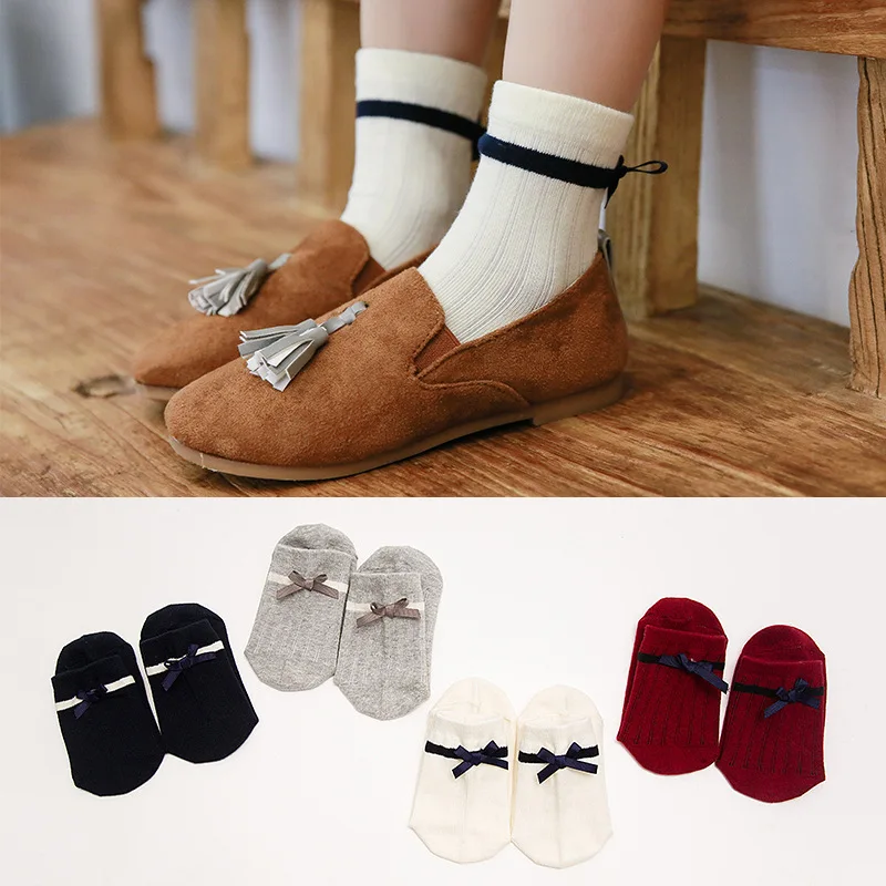 

2019 New Style Spring Cotton 4 Double Group CHILDREN'S Socks Boneless Relent Baby Tube Socks 3-8-Year-Old Students' Socks