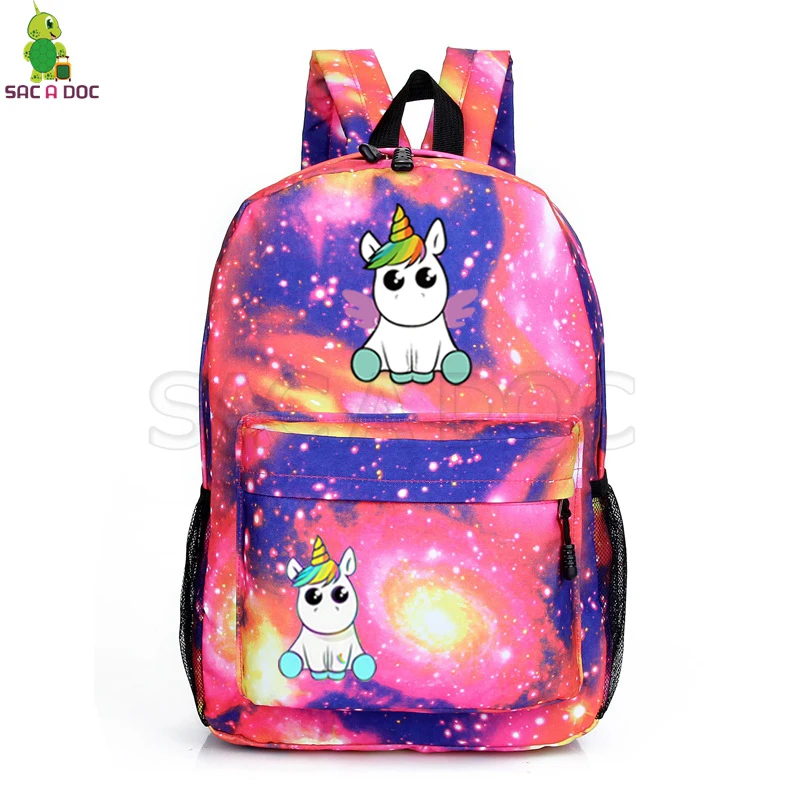 Рюкзак с единорогом школьные сумки для подростков мальчиков и девочек ежедневно рюкзак мультфильм Galaxy Dab рюкзак с единорогом дорожные сумки рюкзак школьный - Цвет: 30