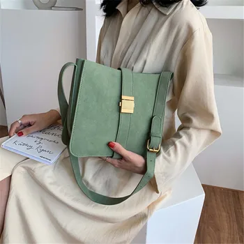 

Styling Bag Female 2020 Autumn&Winter New Fashion Matte Square Tote Bag Fashion Casual Lock Diagonal Shoulder Bag