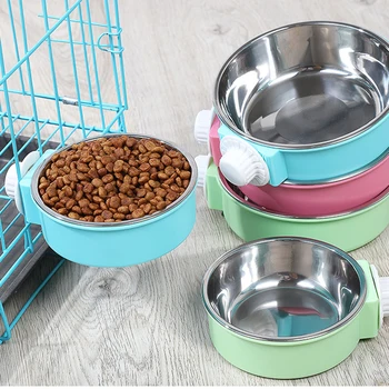

HIPIDOG Candy Color Stainless Stell Dog Food Feeder Pets Supplies Hanging Type Bowl Feeder for Small Cats and Dogs