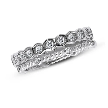 

925 Sterling Silver Bridal Ring Set Synthetic Diamond Ring Wedding Engagement Wedding Silver Ring For Women