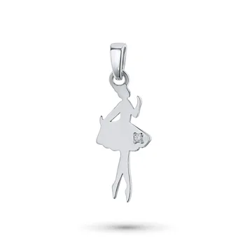 

Silver Pendant with diamond тд06пбалерина
