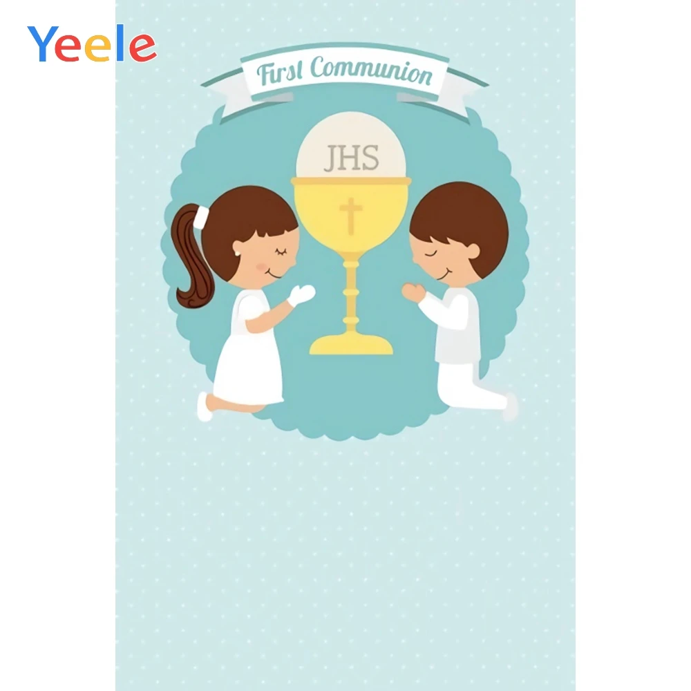 

Yeele Photophone First Communion Photography Backdrop Girl Boy Party Decor Flower Custom Photo Background Photocall Photobooth