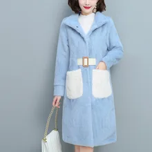 genuine mink cashmere sweater women pure cashmere cardigan knitted mink jacket winter long fur coat free shipping 1119-230