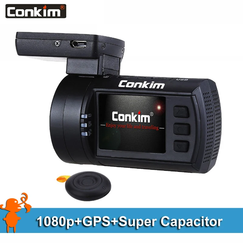 Видеорегистратор Conkim Novatek 96663 1080P 60FPS Ultra HD Автомобильный видеорегистратор GPS