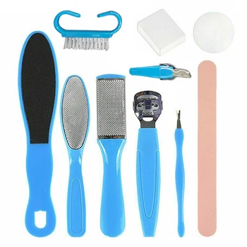 

10pcs Pro Foot Skin Care Pedicure Kit Rasp Foot File Callus Remover Set Feet Heels Toe Cuticle Kit For Remove Callous