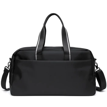 

Bison Denim Black Casual Travel Bag Large Capacity Men Luggage Bag 17" Waterproof Canvas Travel Duffle Bags Weekend Bag