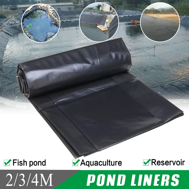 4X4 M -Es Fekete Hal Tó Bélés Szövet Otthoni Kerti Medence Megerősített Hdpe Nehéz Tereprendezés Vízálló - Image 3