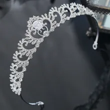 Zircon Crown Bride Headdress Shiny Formal Dress Accessories Birthday Performance Catwalks Marriage Wedding Dress Hair Accessorie