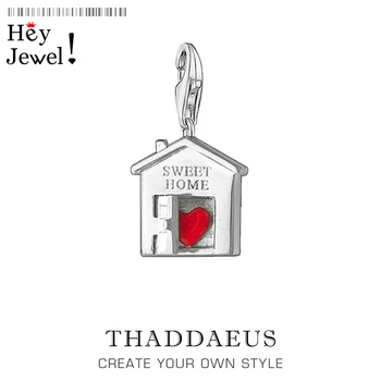 

Fashion Sweet Home Pendant Charm For Women Fit Bracelet Minimalist Chain Necklaces 2020 New 925 Sterling Silver Romantic Gift