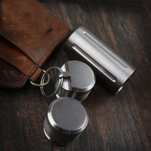 Открытый EDC титановый контейнер для таблеток, медицинский чехол, аптечка, бутылка для хранения, многофункциональный инструмент для выживания в чрезвычайных ситуациях