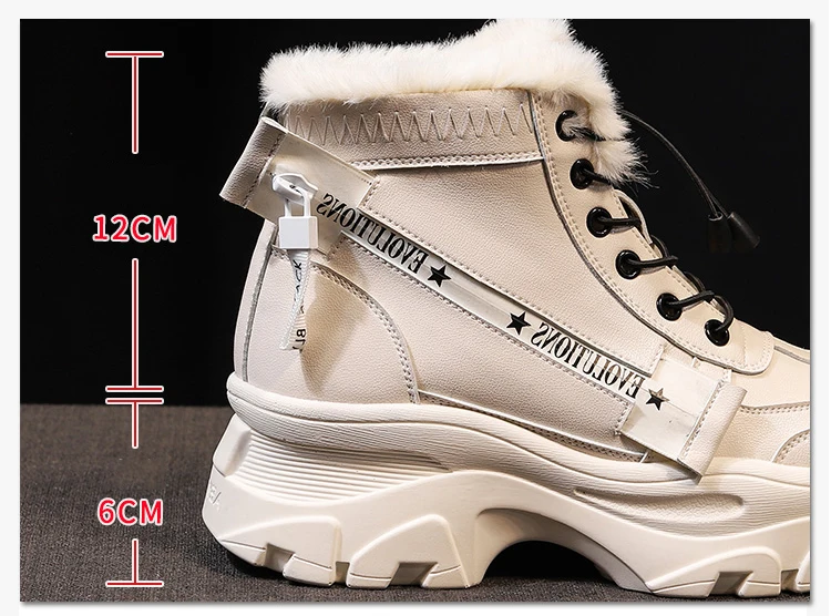 SWYIVY/зимняя обувь из микрофибры; женские теплые плюшевые ботильоны для женщин; коллекция года; ботинки на платформе; женские зимние ботинки
