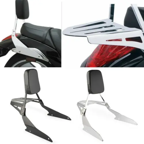 

M109R2 2008 2009 Motorcycle Detachable Sissy Bar Backrest Set Rear Seat Black Chrome For Suzuki Boulevard M109R 2006 - 2015