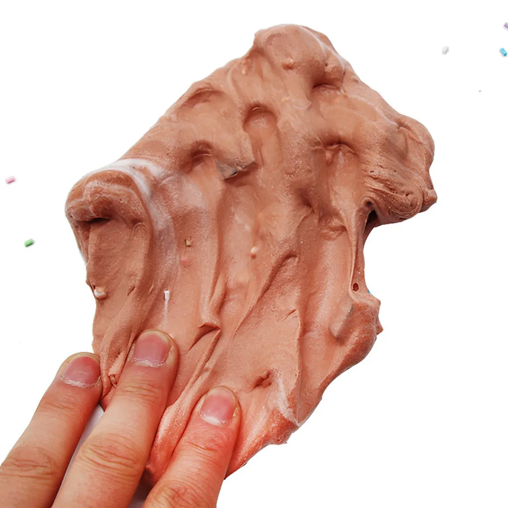 New Donut Cotton Mud Simlation Dessert soft decompression toy Charms Slime Stress Relief Kids Clay Toys #A