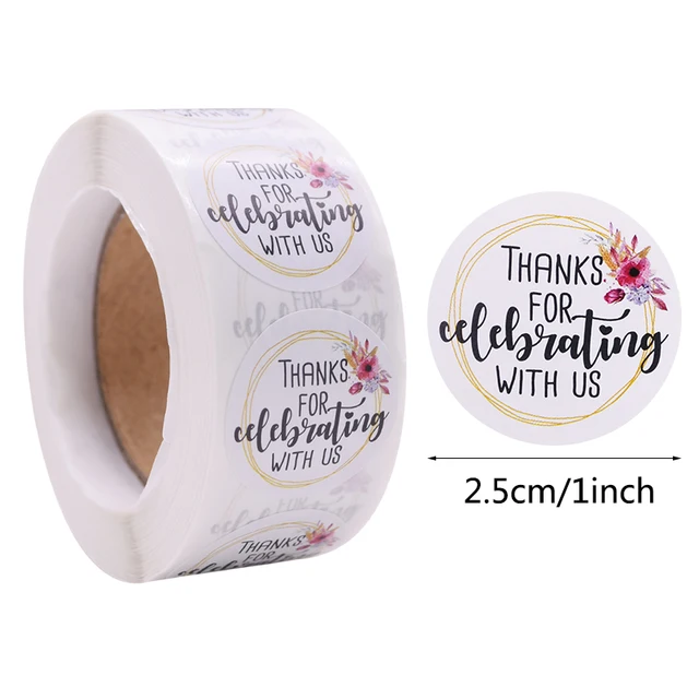 Gift Sealing Stickers 500pcs Thank You Love Design Diary Scrapbooking Stickers Festival Birthday Party Gift Decorations Labels C27