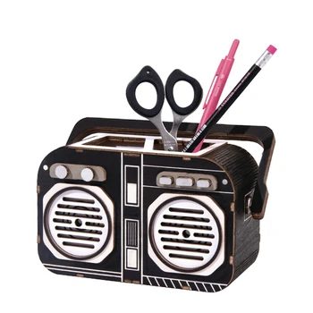 

ROBOTIME Model Building Kits For Kids 3D DIY Radio Shape Brush Pen Holder Puzzle Game Steam Toy Adults Birthday Gift