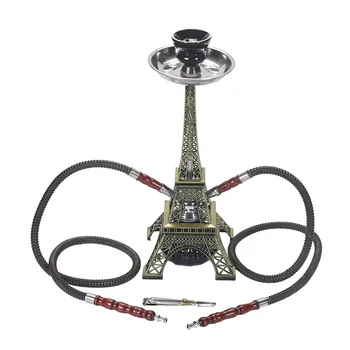 

Hot Sale of Paris Tower Double Pipe Water Cigarette Settlers Cross-border Direct Sale of Water Cigarettes Hookah Shisha Hookah