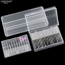 Бор для дизайна ногтей хранения Пустой выставочная коробка Маникюрный Инструмент Органайзер подставка для Дисплей пудреница 10/20 Вт, 30 Вт, отверстия чехол