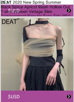 DEAT 2019 new spring sqaure collar sleeveless knitting pullover slim short high waist top female tank WK69001l