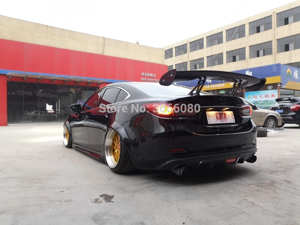 Car Styling Carbon Fiber Rear Lip Spoiler Wing Fit For Mazda 3 /mazda 6 AXELA Atenza Sedan GT STYLE | Автомобили и мотоциклы