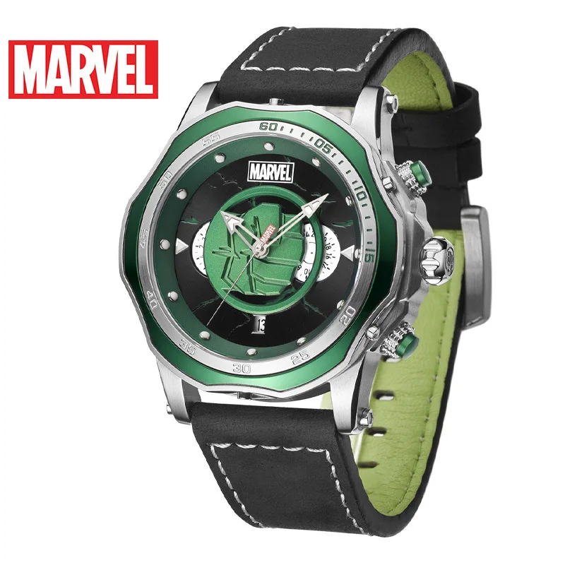 

Disney Brand 100% Genuine Quartz Men's Watches Luxury MARVEL Hulk 5Bar Water Resistant Complete Calendar Casual Sport Men Watch