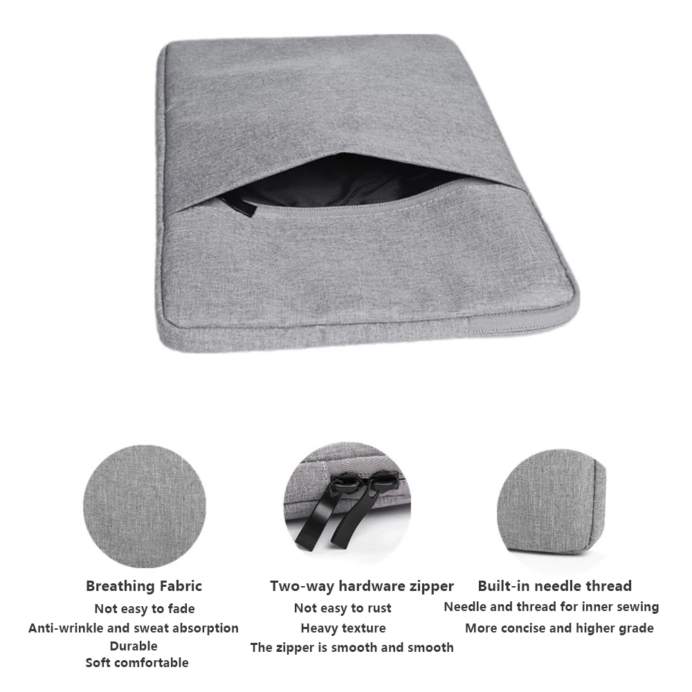 Bolsa de Laptop Impermeável Caixa de Computador para Macbook Air 13 Xiaomi Lenovo Dell Asus 11 12 13.3 14 15.6 17.3 - Imagem 3