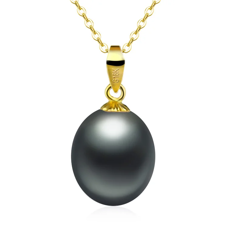 XF800 18K Gold Pearl Necklace Pendant 