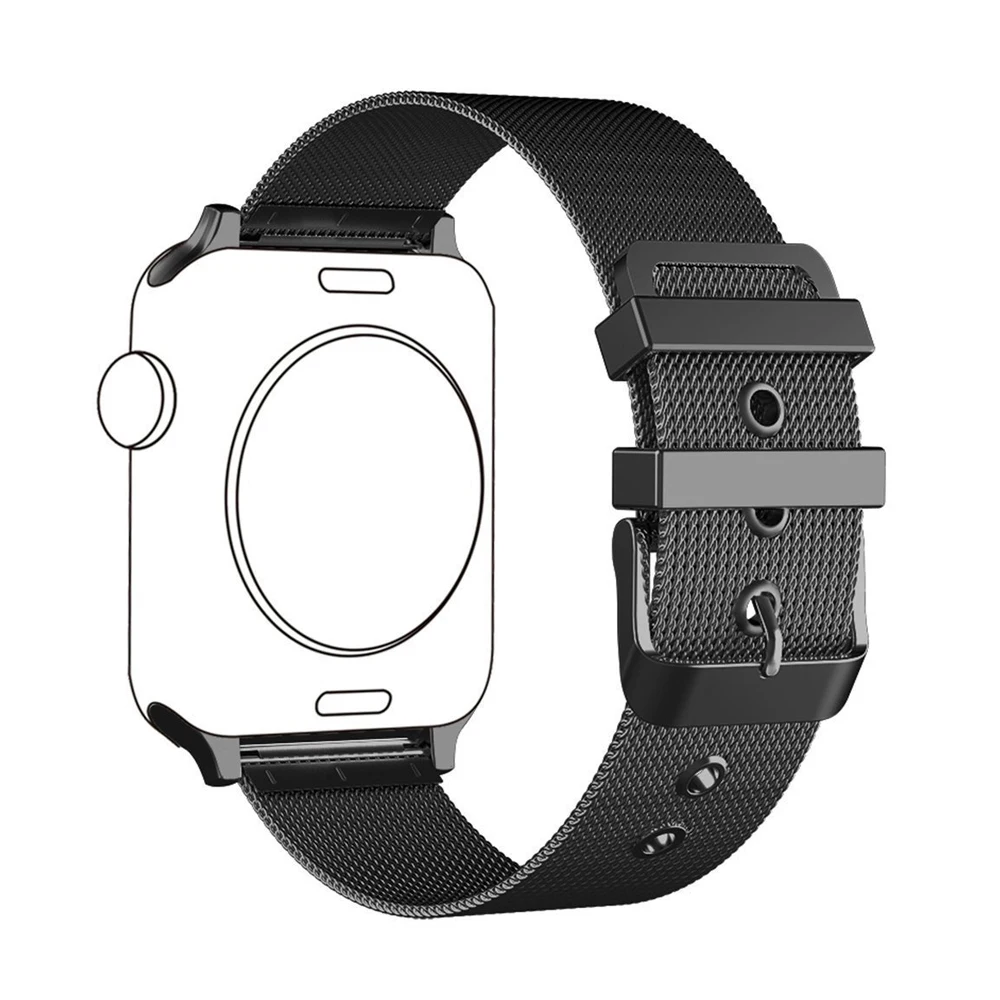 Миланская петля для пуговицы ремешок apple watch 4/3 42 мм 44 iwatch 40 38 спортивного