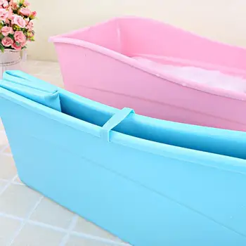 

Pink Blue PP+TPE folding bath tub For Kids baby Plastic bathtub Safety material 77.5*41*29.5cm