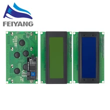 Módulo de Adaptador de interfaz Serial LCD2004 + I2C 2004 20x4 2004A, pantalla azul/verde, HD44780, LCD/w IIC/I2C, 10 Uds.
