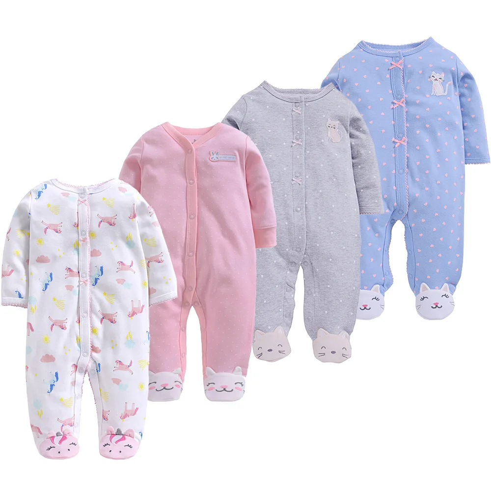 

Newborn jumpsuit baby foot wrap cotton romper bebe crawl clothing baby boy clothing infant pajamas newborn baby girl onesie