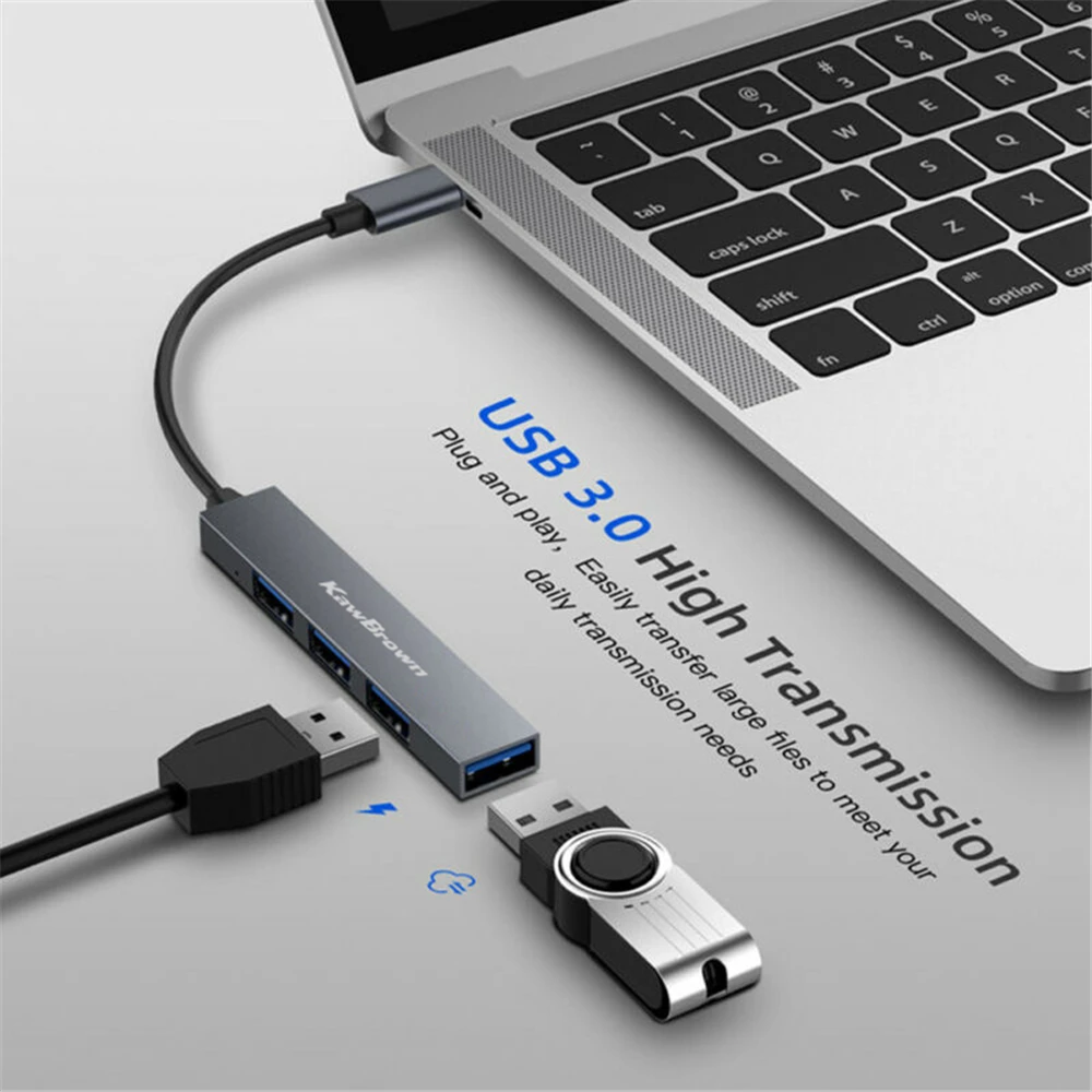 KawBrown 4 порта Тип C концентратор USB к 3 0 разветвитель конвертер OTG Кабель адаптер для