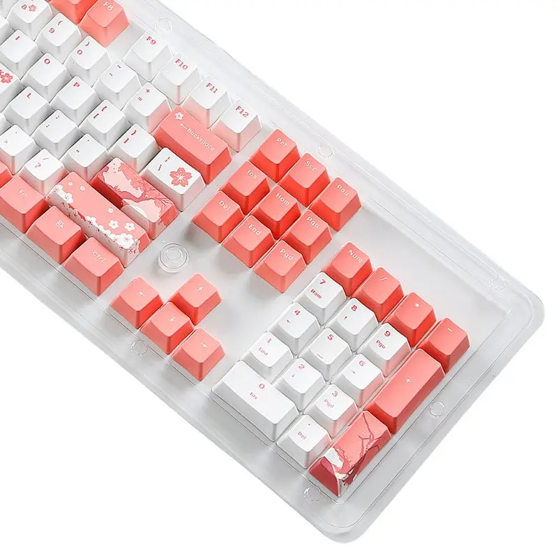 104 Keys OEM PBT Keycaps Full Set Mechanical Keyboard Keycaps PBT Cherry Blossom Keycaps 104 Keys OEM PBT Keycaps Full Set Mechanical Keyboard Keycaps PBT Cherry Blossom Keycaps