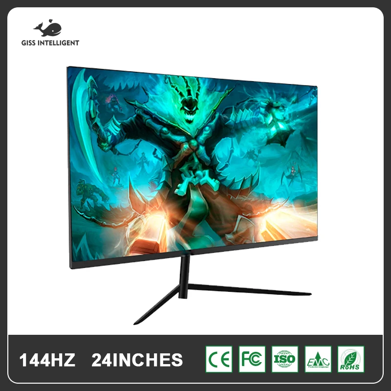 US $169.92 GISS New 24 Inch PC Monitor 144Hz Ips Lcd Smart Display HD Desktop Gaming Gamer Computer Screen Flat Panel Narrow Border