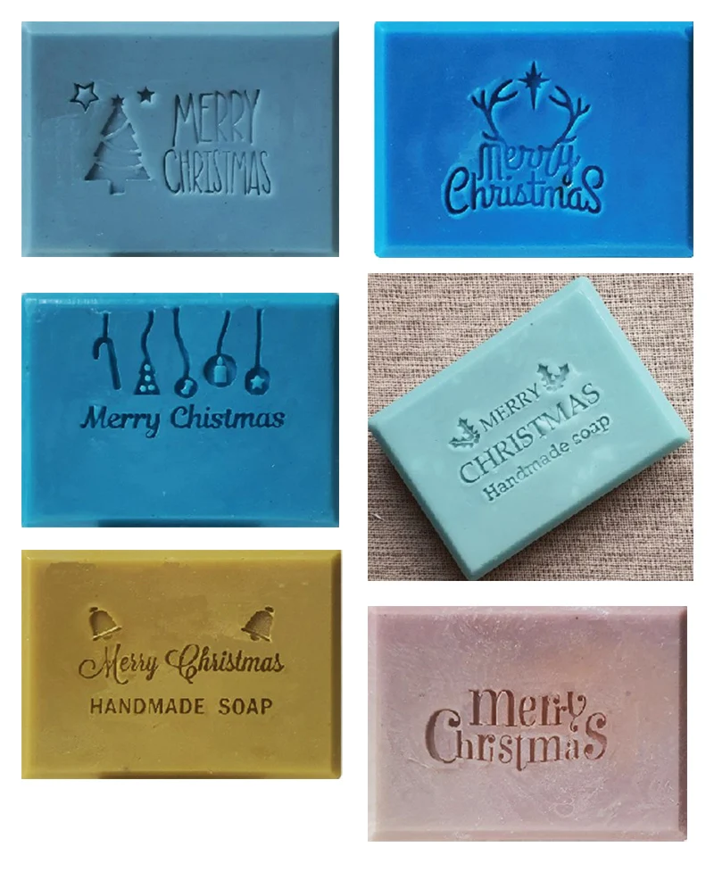 Transparent Handmade Soap Stamp, Merry Christmas Series, Acrylic Soap Making, Chapter Tools, Custom Stamps, Gifts, 40 mm