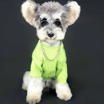 

Cute Dog Sweaters for Small Dogs Pet Apparel Teddy Corgi Fashion Letter Print Sweater Winter Dog Coat Jacket Pets Costume PCH471