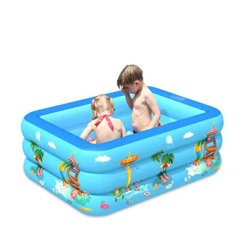 

Smooth Private inflatable Pool Kids Baby Home Indoor And Outdoor Lawn Children's Square Paddling Pool Large Size PVC Toys Pool