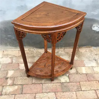 

Solid wood flower stand multi-layer corner table fan-shaped triangle phone corners few corner table living room bedroom