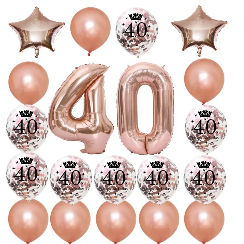 8-сезона Happy 16th плакат "с днем рождения" Воздушные шары набор для сладкого 16 лет День рождения украшения поставки золотистый и черный