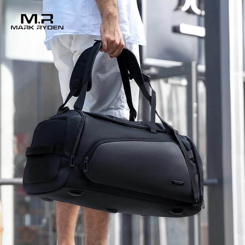 Mark Ryden Men's Black handbag Travel Bag Waterproof Large Capacity Travel Duffle Multifunction Casual Crossbody Bags