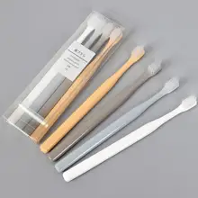 4 шт./компл. мягкая щетина маленькая зубная щетка многоцветная зубная щетка портативная дорожная Экологичная щетка уход за полостью рта