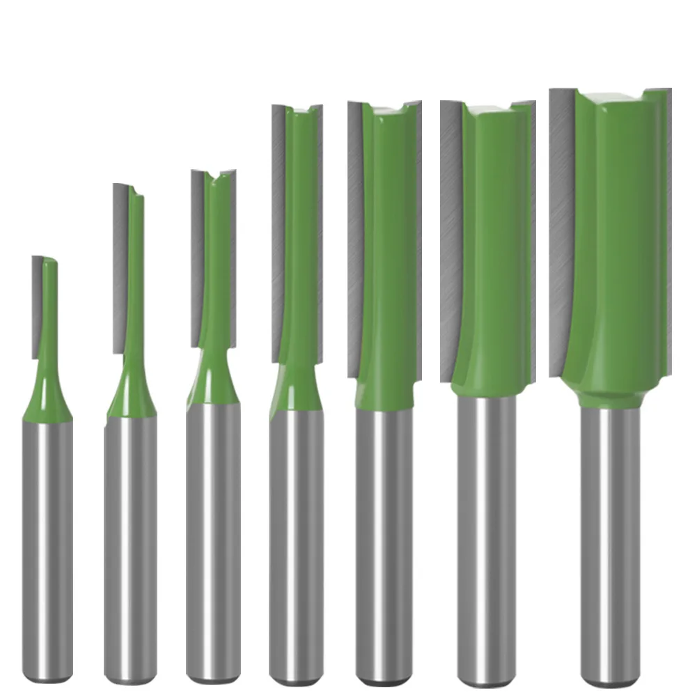 7Pcs-2Flute-Clean-Straight-Bit-Woodworking-Tools-Router-Bit-Set-For ...
