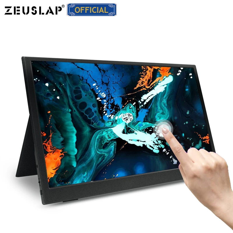 15.6inch 1080p fhd tn touch panel portable monitor usb type c HD