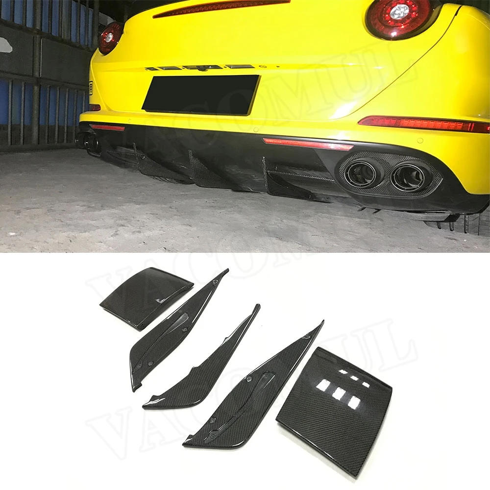 5PCS Car Rear Boot Lip Wing Spoile Carbon Fiber for Ferrari California 2015 FRP - - Racext 17