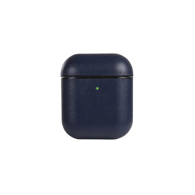 Высококачественный Bluetooth беспроводной Чехол для наушников для Apple Airpods роскошный винтажный защитный чехол из натуральной кожи для AirPods сумка - Цвет: Pattern 2 Blue